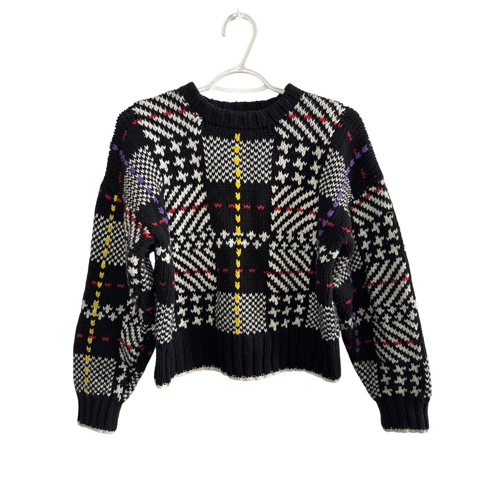 Lizsport Petites Vintage Geometric Sweater Womens Medium Retro Eclectic